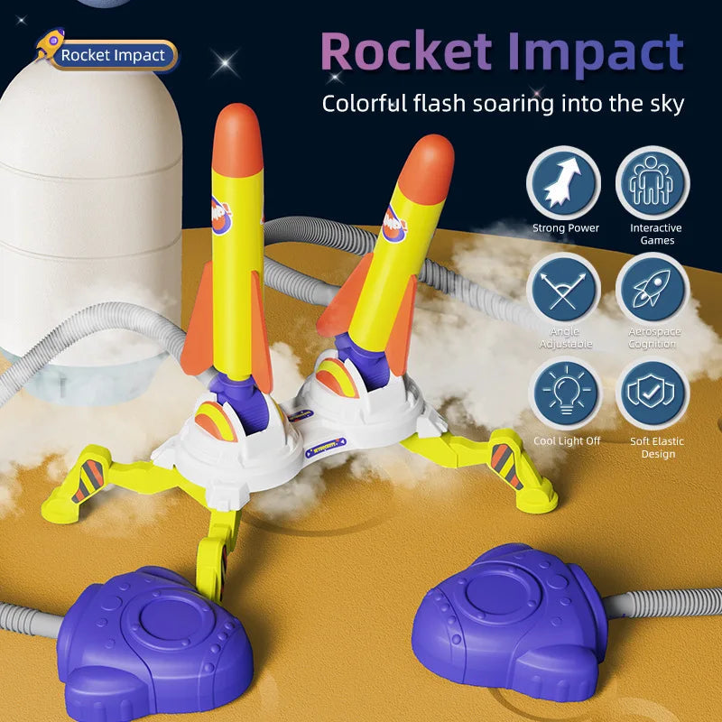 Air Rocket Toy - Jump & Launch For Active Outdoor Play