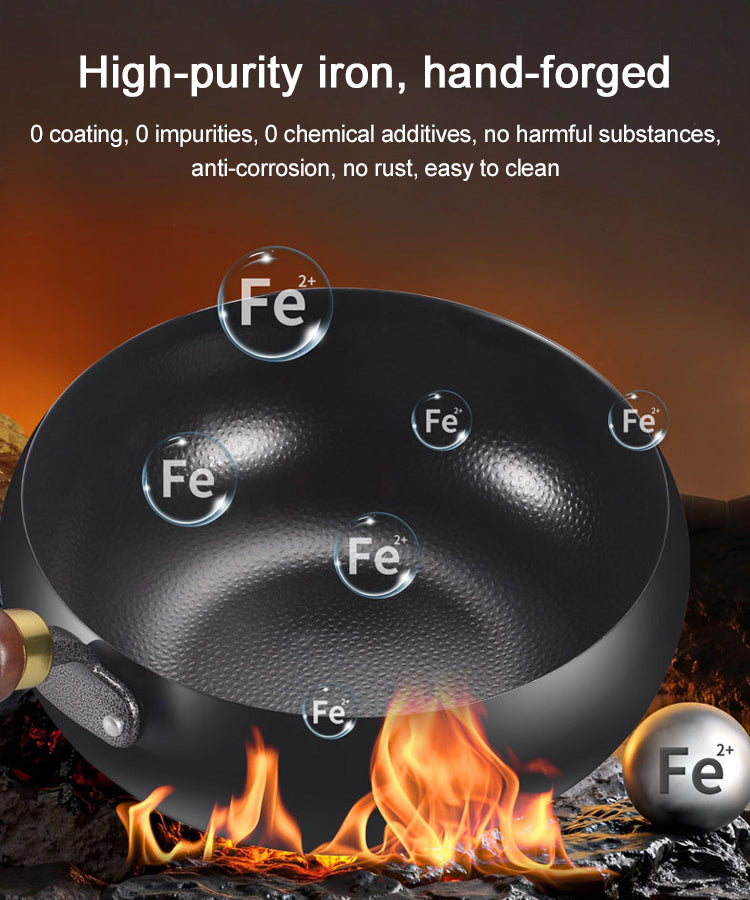 🔥[Uncoated healthy pot] Iron-supplemented pure iron non-stick pot