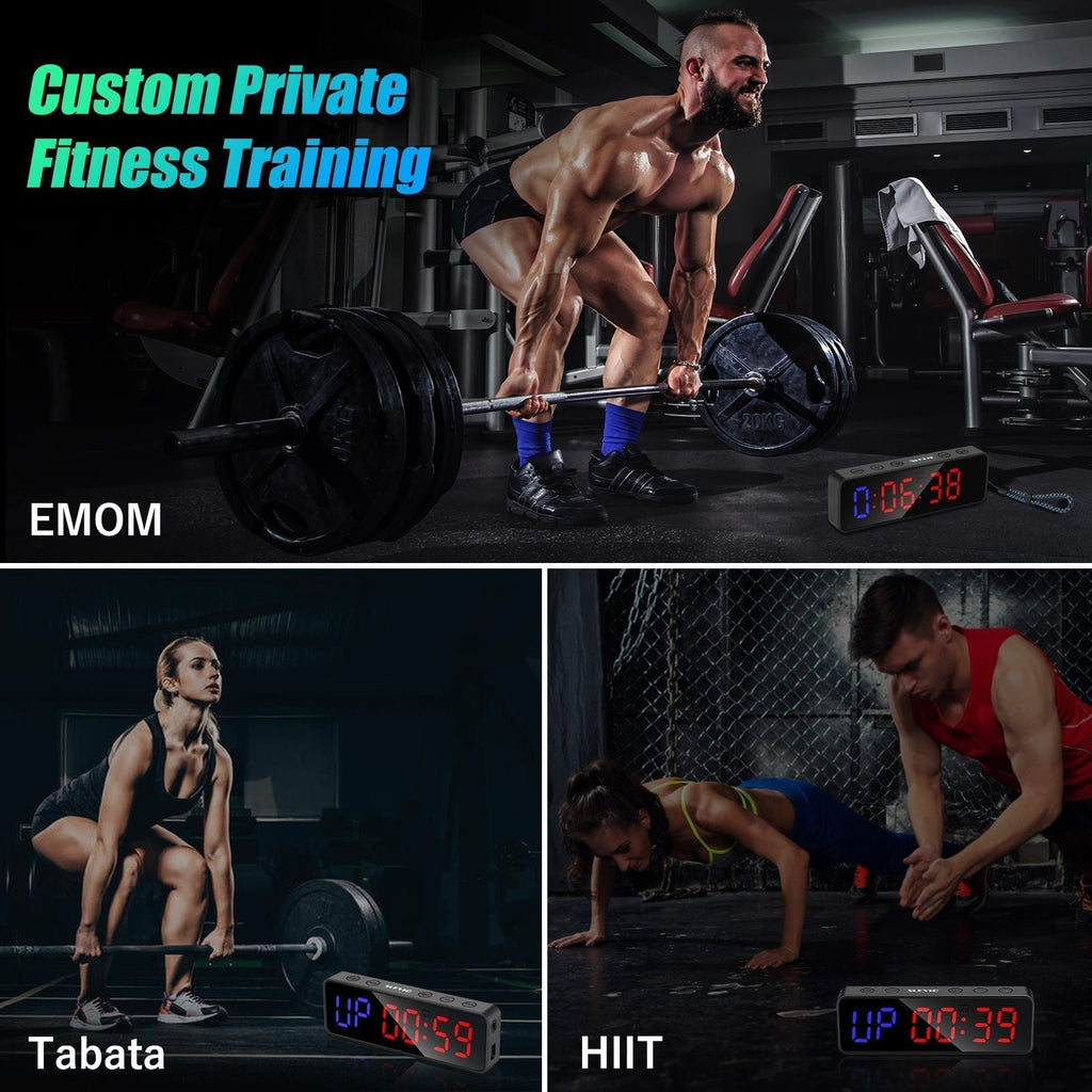 Portable Gym Workout Timer, Fitness Clock Built-in Magnetic