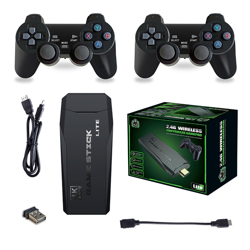 Retro Game Console 64GB Plug & Play Stick with 20000+ Games and 2 Wireless Controllers
