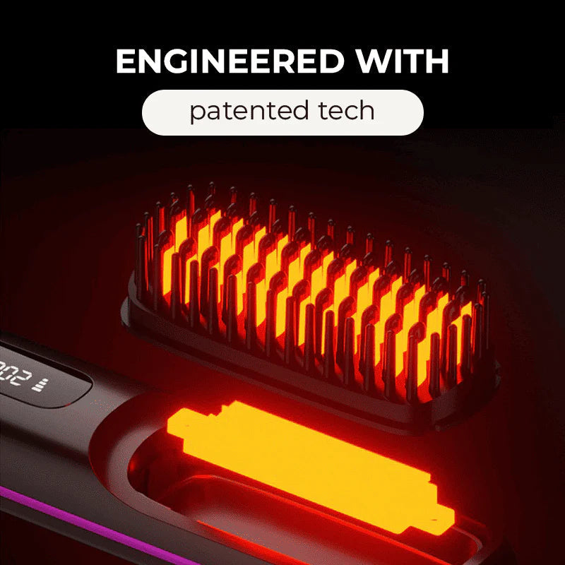 Rechargeable Hair Straightener, Portable Straightener Brush for Travel