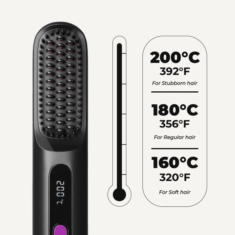 Rechargeable Hair Straightener, Portable Straightener Brush for Travel