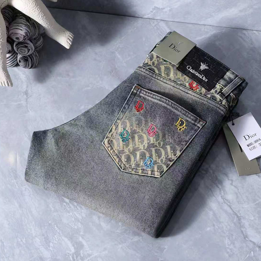 Men's Fashion Slim-Fit Straight-Leg Jeans 1026062909