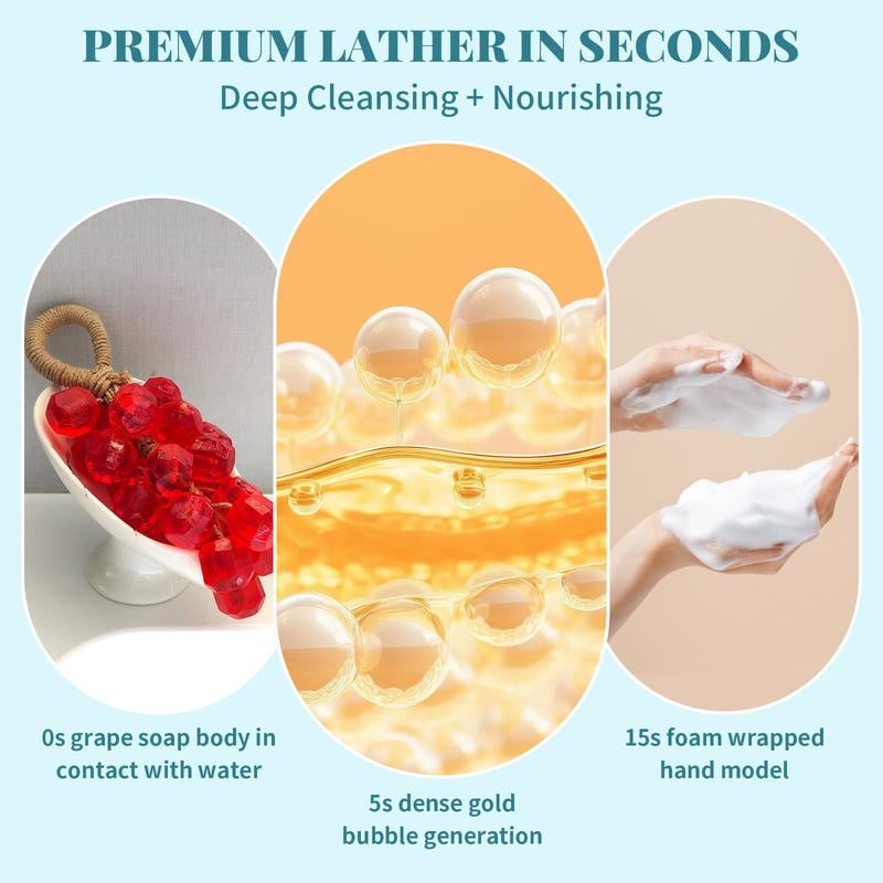 🎁🔥Hot Sale🔥Personalized Original Handmade Crystal Grape Soap Gentle Cleansing Soap