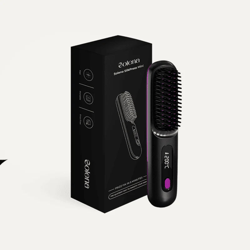 Rechargeable Hair Straightener, Portable Straightener Brush for Travel