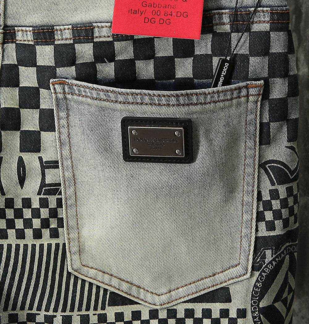 New Classic Printed Jeans for Men 1026062901