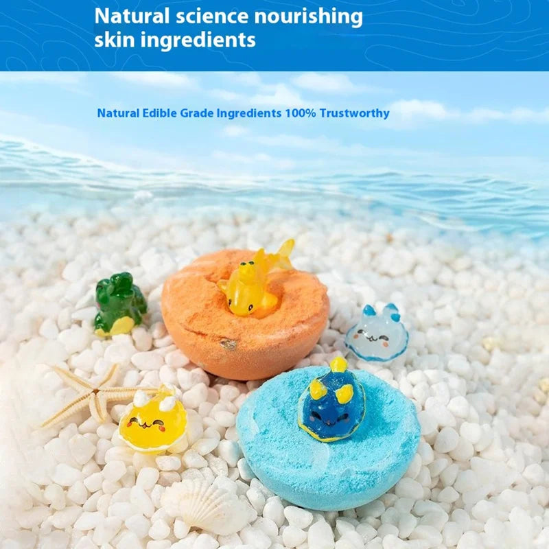 💙12Pcs 60g Ocean Toy Shower Bombs for Kids Bathing Stress Relief Aroma Therapy Spa Salt Ball🐳 🎁