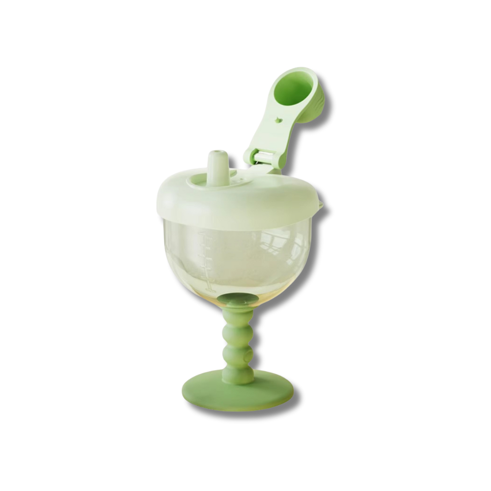 Stemmed Tumbler with Straw