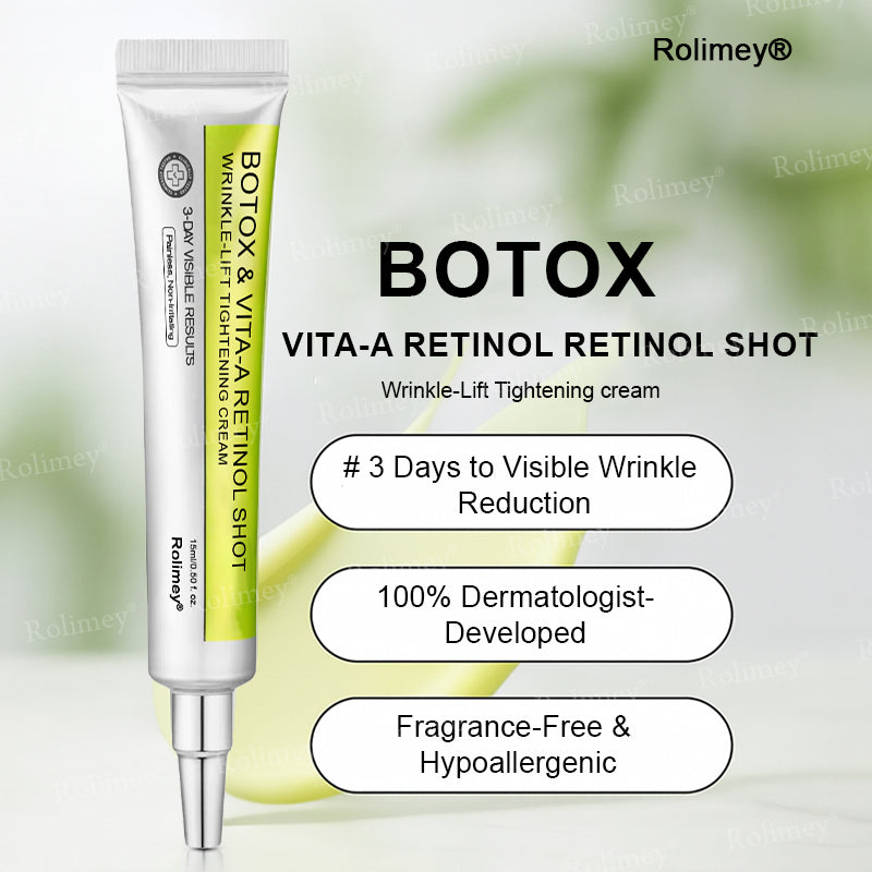 💫👨‍⚕️Made and shipped from the UK 💫Rolimey® Botox & Vita-A Retinol Shot Wrinkle-Lift Tightening cream - Last Day Promotion 70% OFF