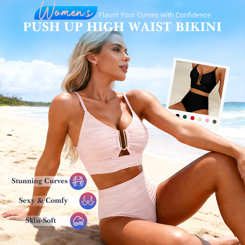 💐🏆#1 Best Seller 50% Off💕Women's Push Up High Waist Bikini