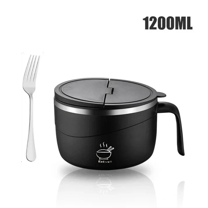💕304 Stainless Steel Multi-Purpose Anti-Scald Large-Capacity Instant Noodle Bowl