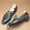 New men's gray-black loafers