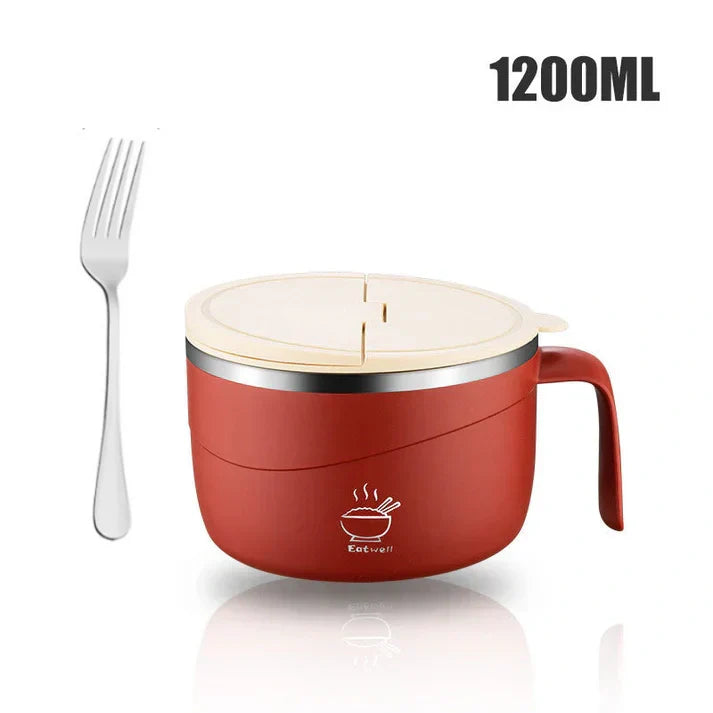 💕304 Stainless Steel Multi-Purpose Anti-Scald Large-Capacity Instant Noodle Bowl