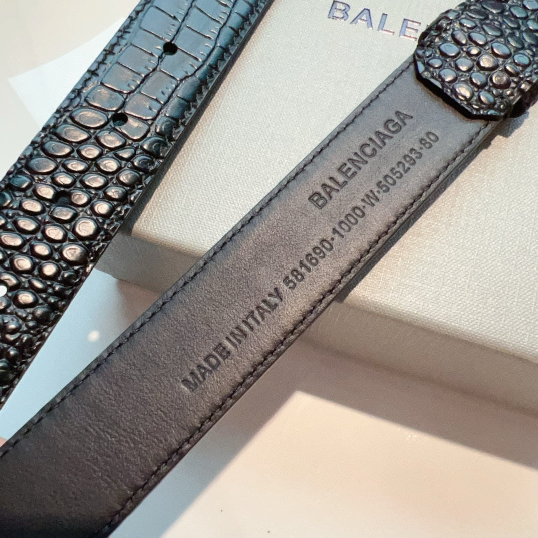 New Crocodile-Print Belt 1026062206