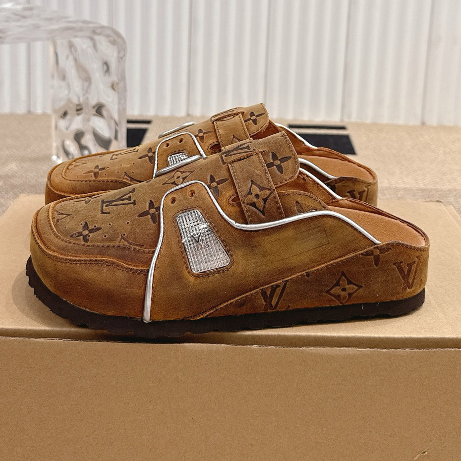Classic Retro Boken Toe-Covered Sandals 1026062314