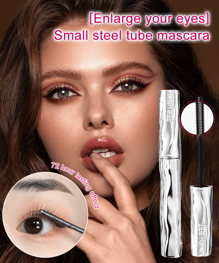🔥【Enlarge your eyes】Small steel tube mascara 💋Achieve full, defined lashes with just one swipe. Perfect for beginners—no pre-curling needed.