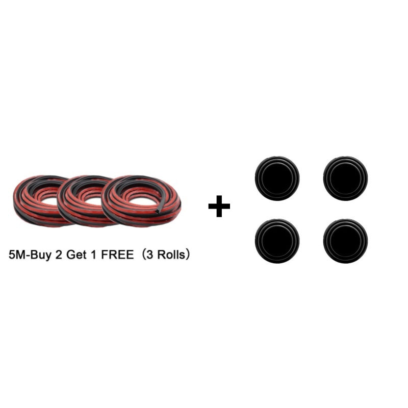 🔇5-hole Automotive Dust-proof and Shock-absorbing Sealing Strip