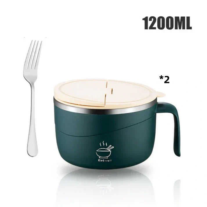 💕304 Stainless Steel Multi-Purpose Anti-Scald Large-Capacity Instant Noodle Bowl