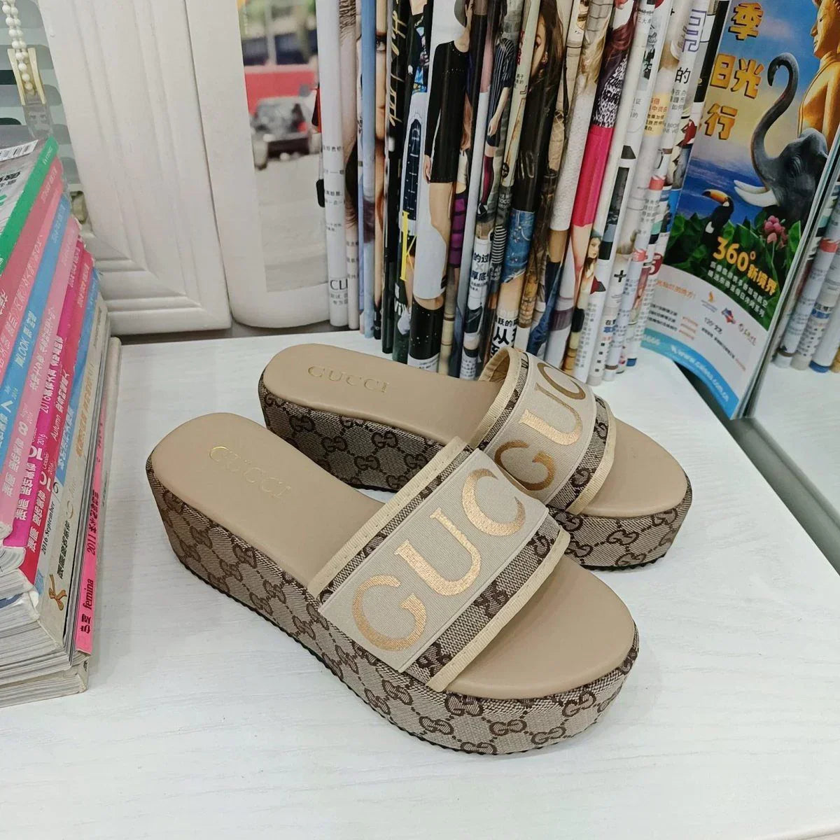 New Metallic Letter Women's Sandals 1024031806