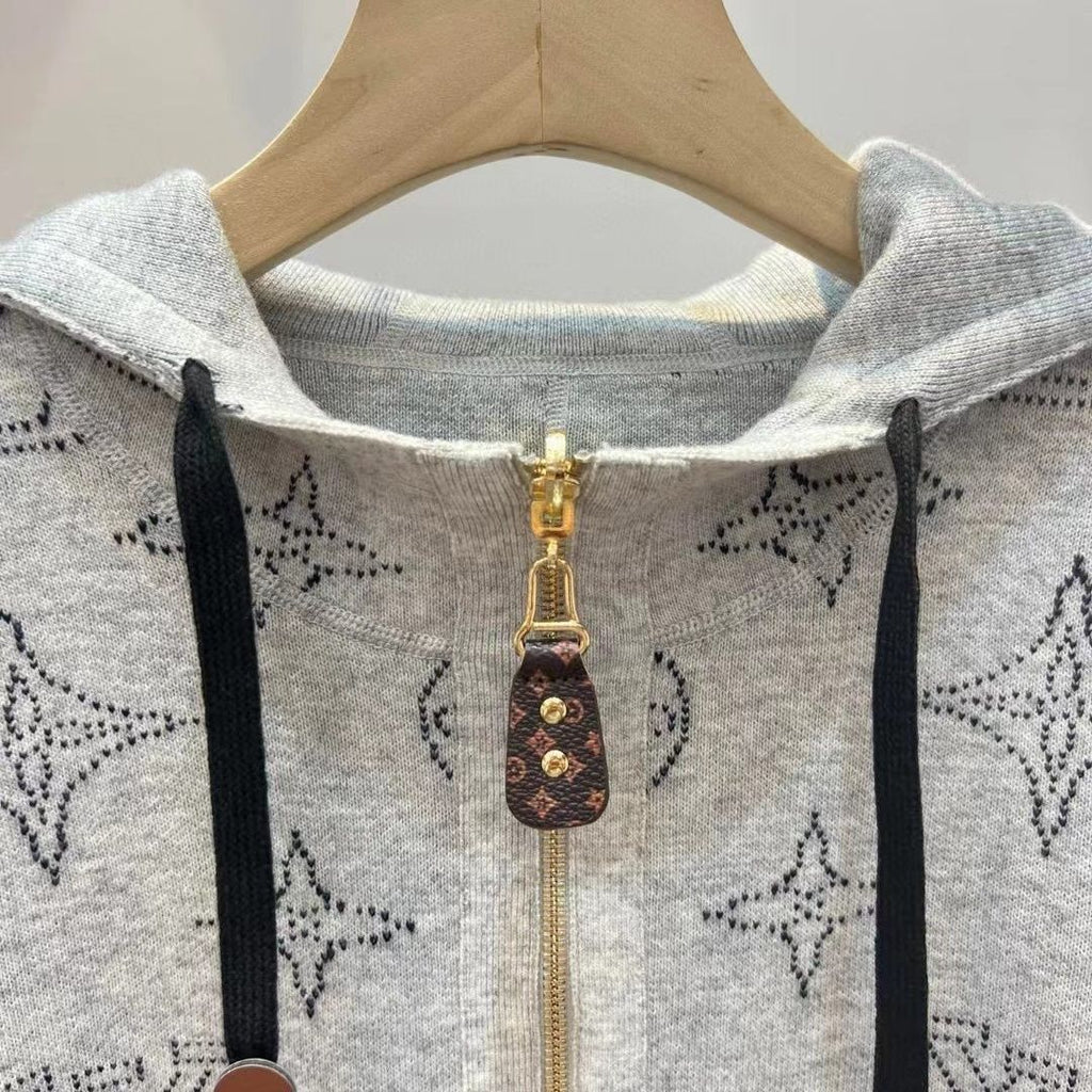 New Hooded Knitted Top Casual Elegant Fashion Cape Jacket 1024030820
