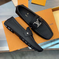 Classic men's simple bean shoes, high-grade hardware buckle