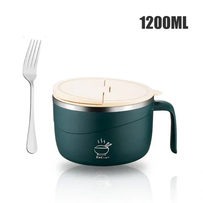 💕304 Stainless Steel Multi-Purpose Anti-Scald Large-Capacity Instant Noodle Bowl