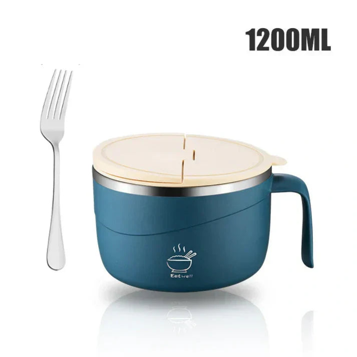 💕304 Stainless Steel Multi-Purpose Anti-Scald Large-Capacity Instant Noodle Bowl