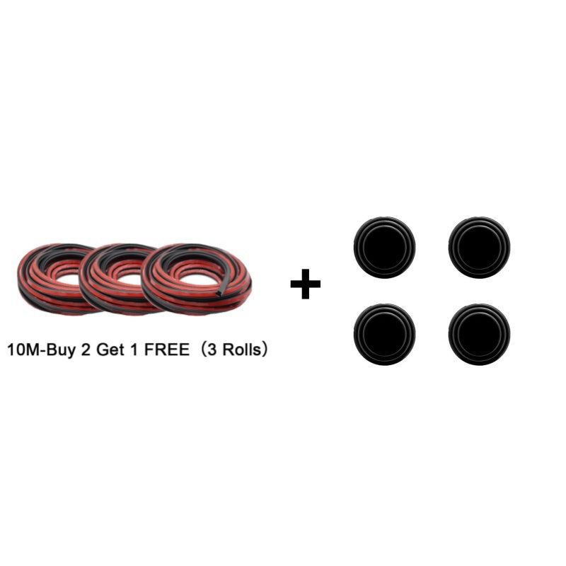 🔇5-hole Automotive Dust-proof and Shock-absorbing Sealing Strip