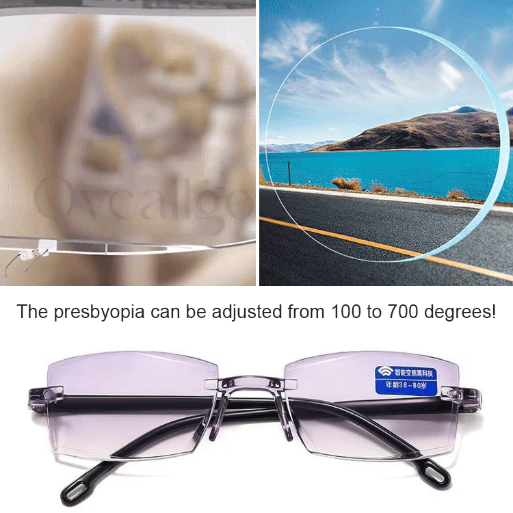 🔥【Smart Futuristic Technology Radiation Resistant Reading Glasses】100-700 degree automatic adjustment！