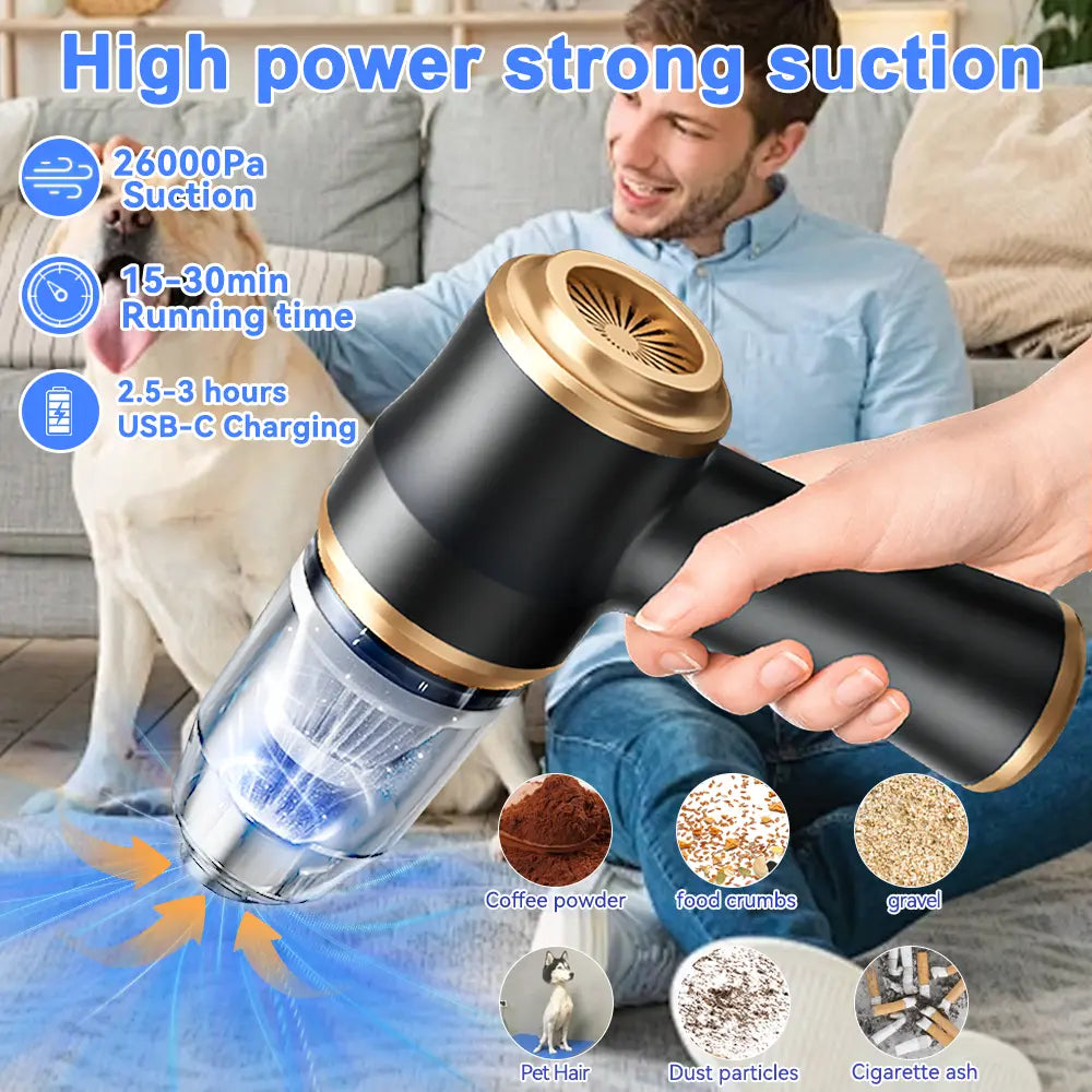 Handheld Car Vacuum Cleaner,suitable for cars, homes, offices, and pets.