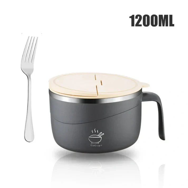 💕304 Stainless Steel Multi-Purpose Anti-Scald Large-Capacity Instant Noodle Bowl