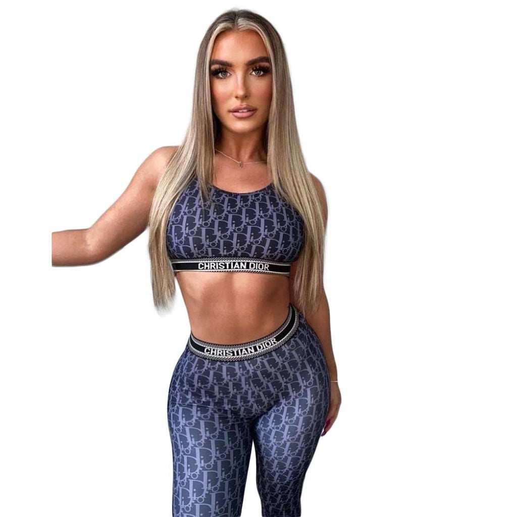 Fashionable sports vest + trousers casual two-piece set XC0823103109