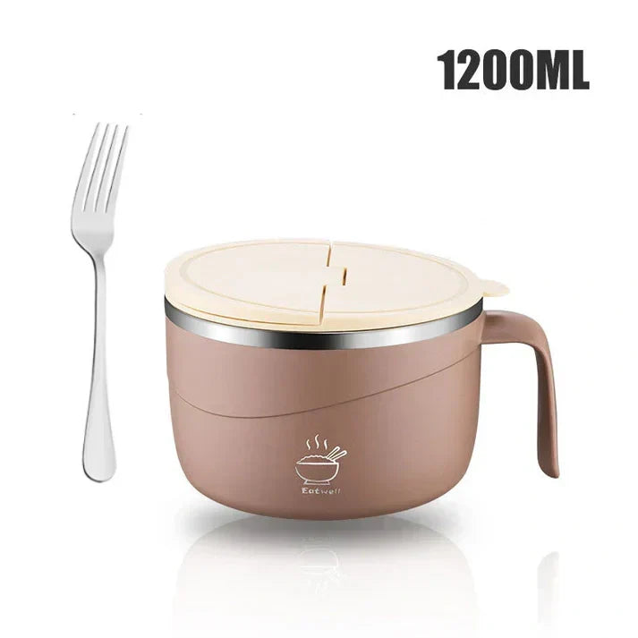 💕304 Stainless Steel Multi-Purpose Anti-Scald Large-Capacity Instant Noodle Bowl