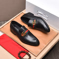 Gentleman Men's Shoes Leather Popular Classic Presbyterian Pattern Loafers G06