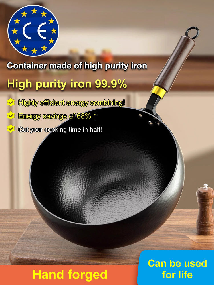 🔥【Hand-made Hammered Pot】Unlock Culinary Mastery with Japan's Legendary Rust-Free Iron Pan!