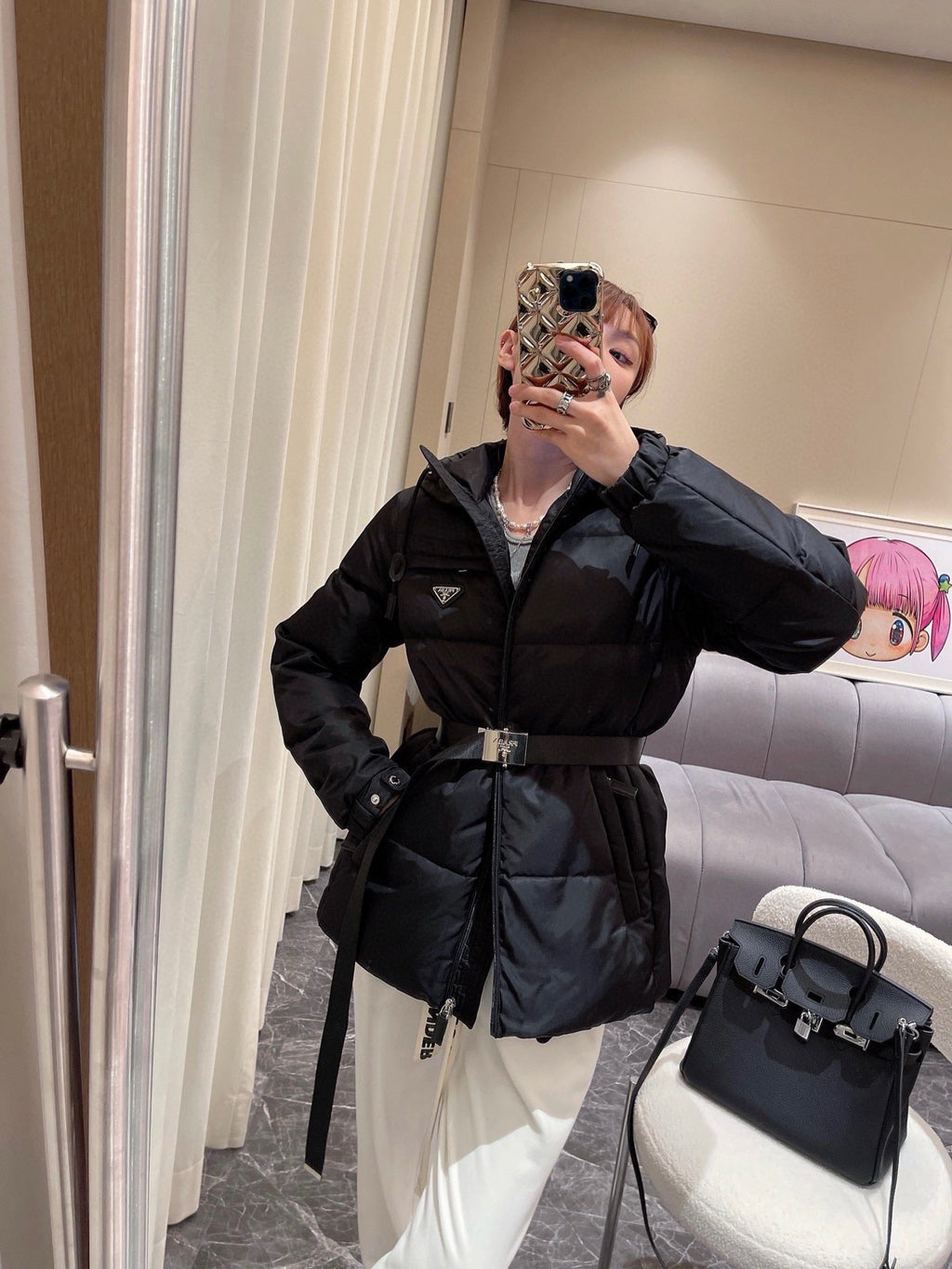 PRD fashion triangle logo down jacket 0724111208