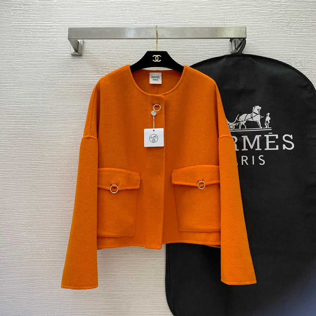 H Fashion Women's Cashmere Short Jacket 0724022303