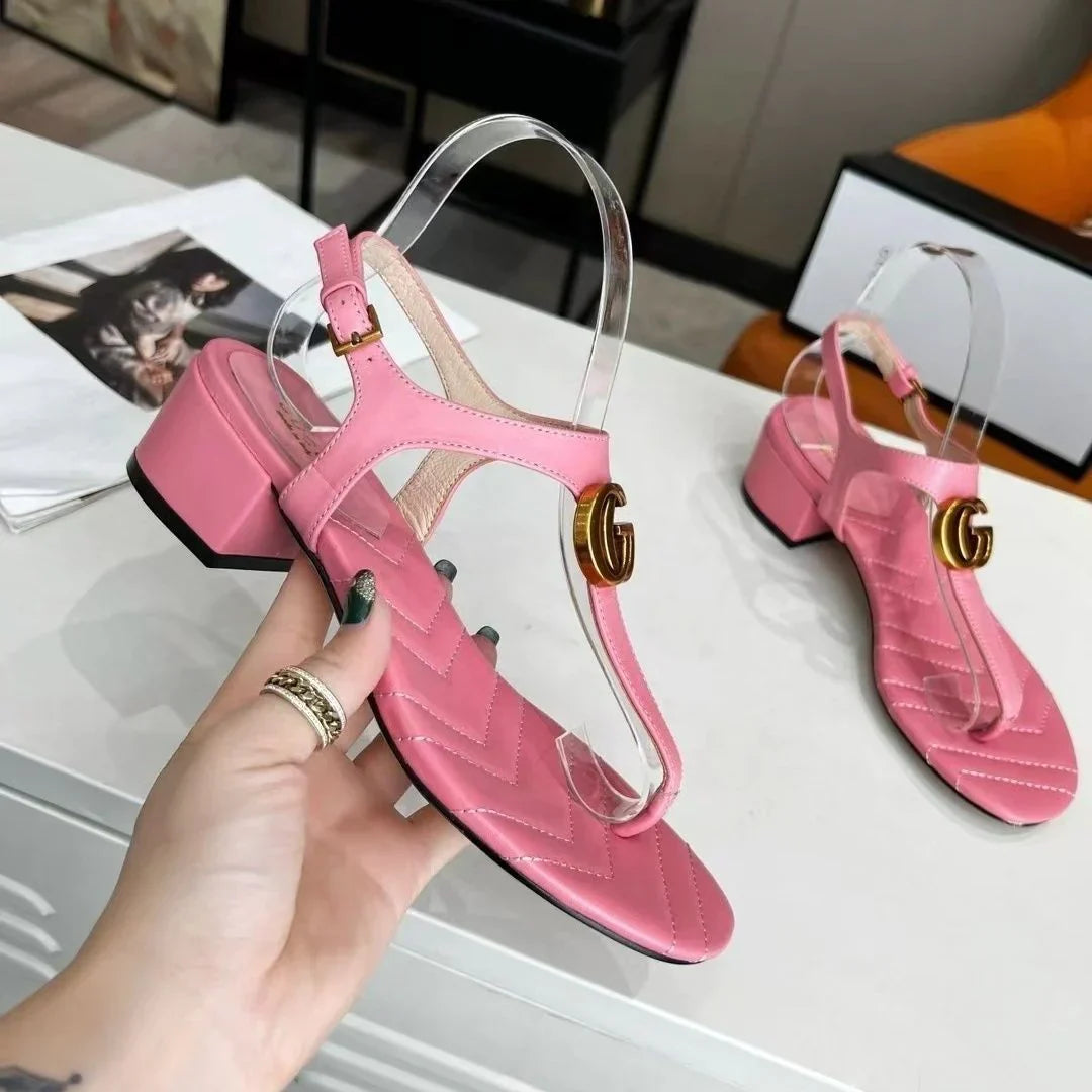 New Women's Sandals Double G Buckle Outer Wear All-match 1024031807