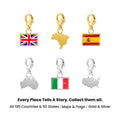 Flag & Map Charms Set