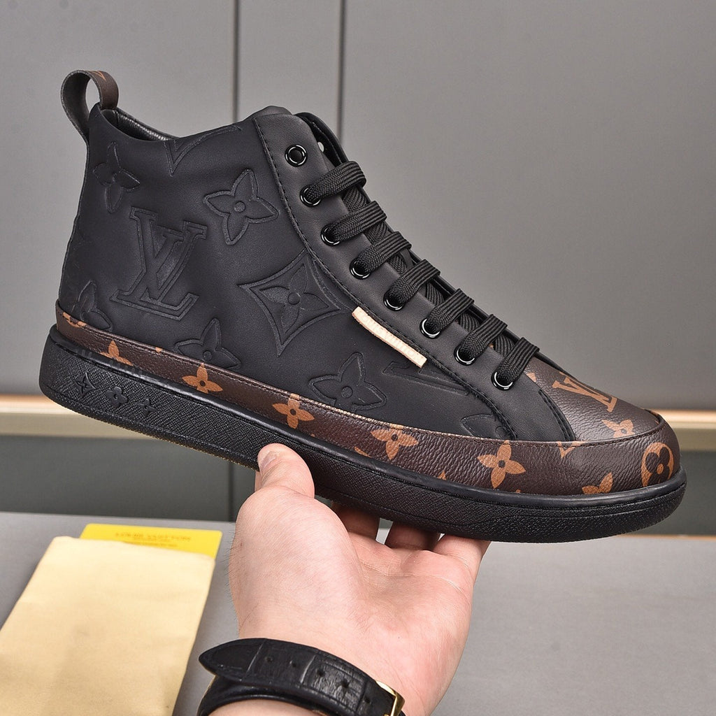 Leisure Pattern Two Tone Trendy High-top Shoes
