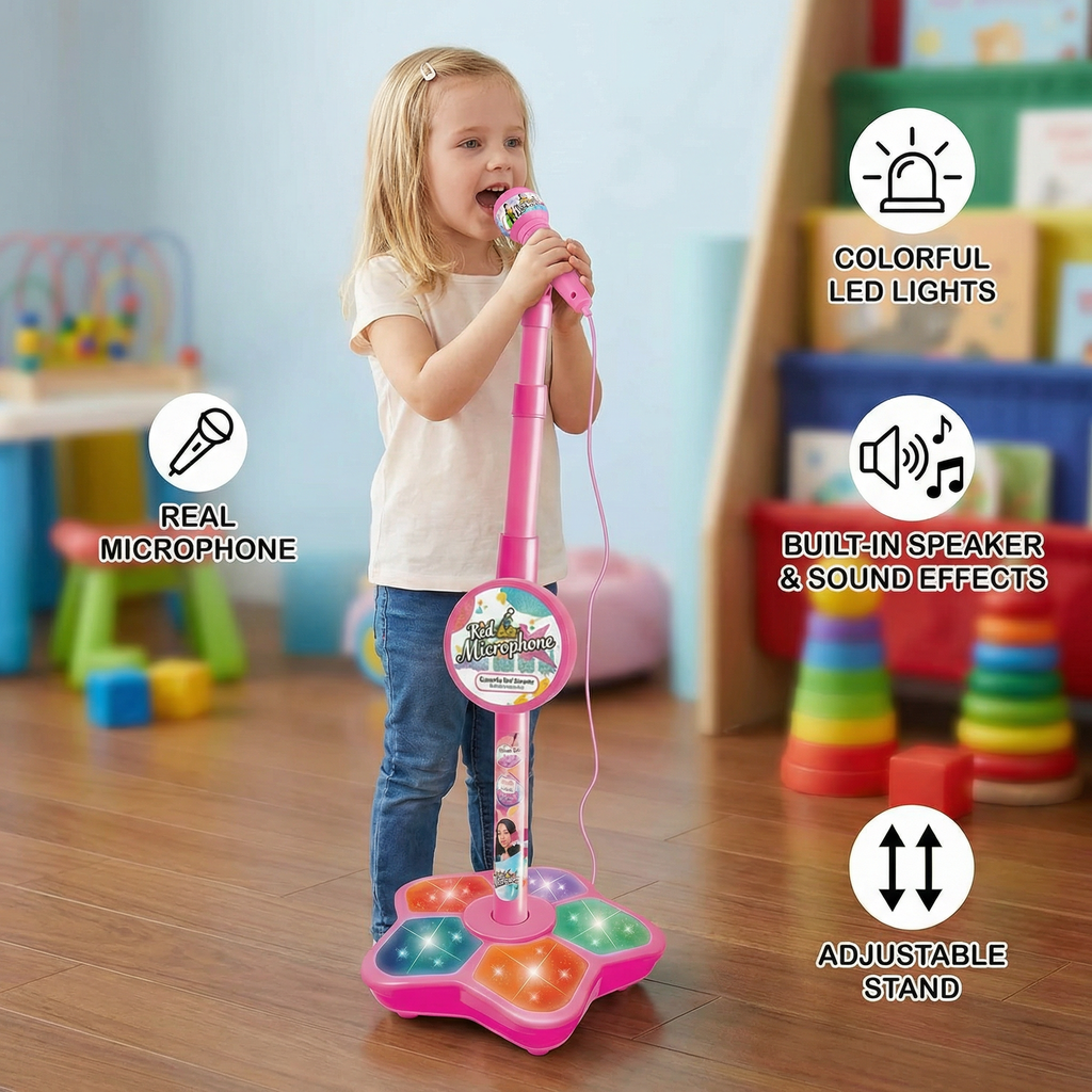 Kids Karaoke Machine with Microphone Stand – Singing Fun Set
