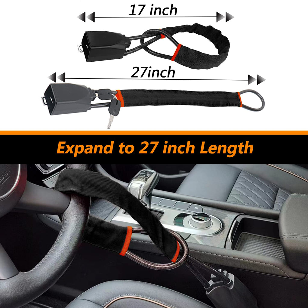 Steering Lock Steering Wheel Lock With Seat Belt Lock
