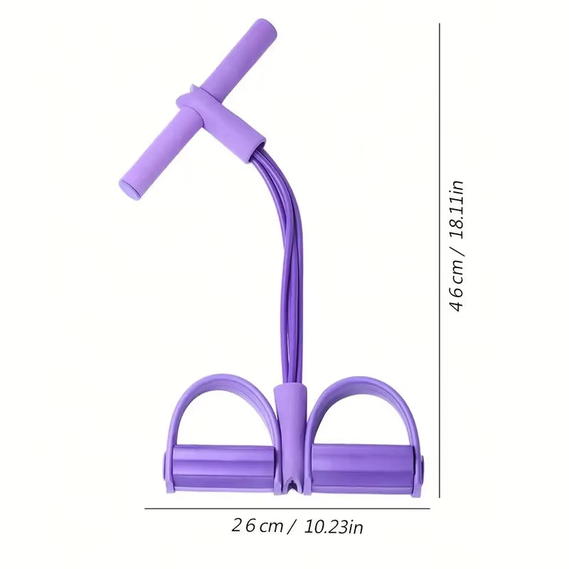 Four-Tube Tensioner Multi-Functional Household Fitness Yoga Abdominal Strengthening Elastic Band Tension Rope Sit-Up Assistive