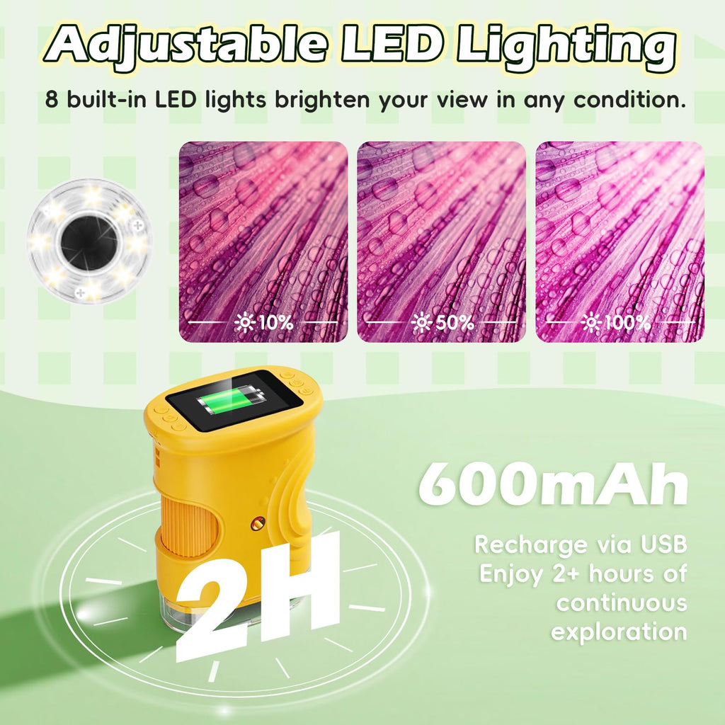 Alotwan Microscope for Kids 1000X Digital