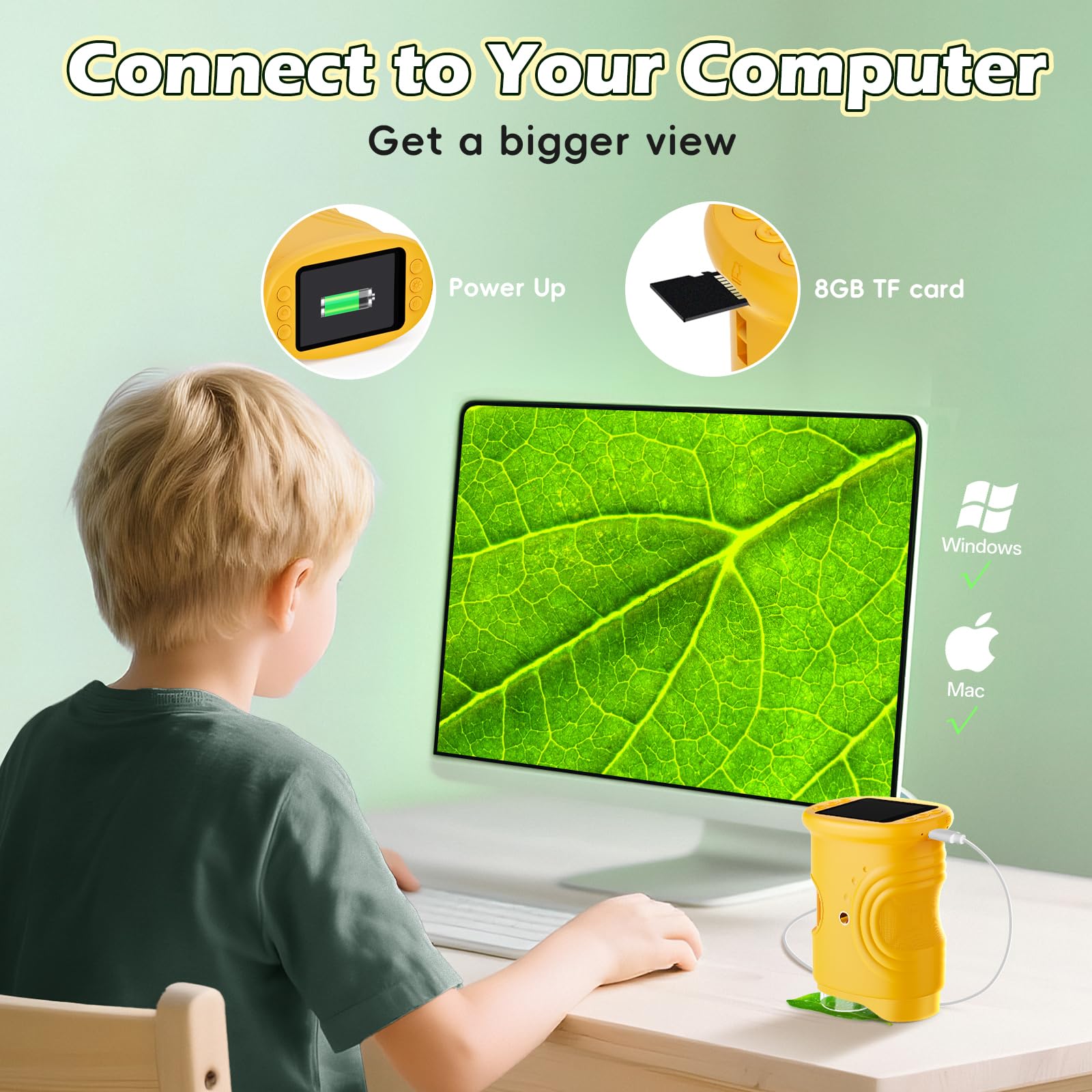 Alotwan Microscope for Kids 1000X Digital