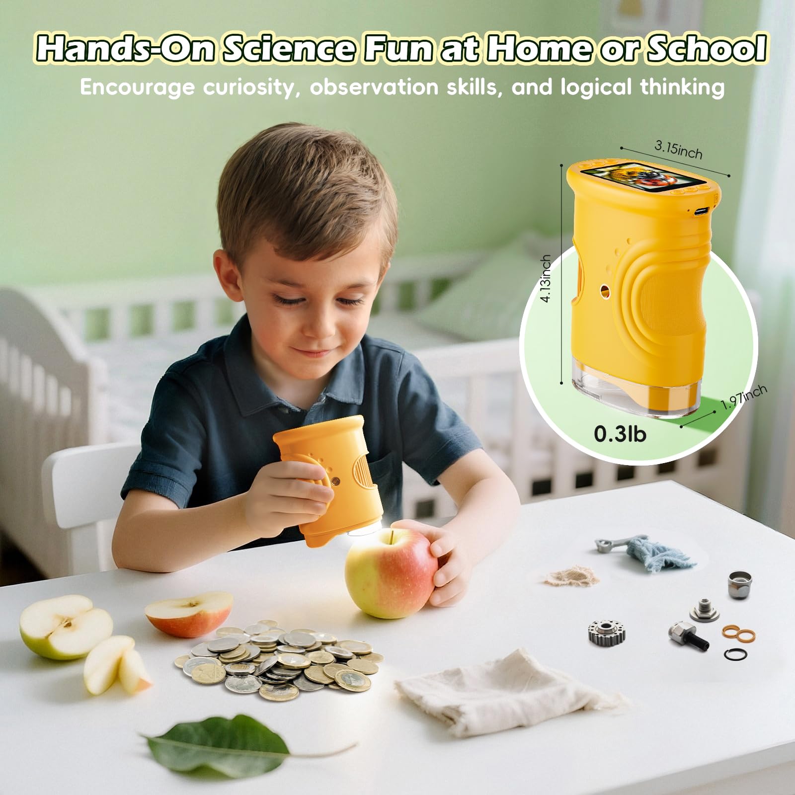 Alotwan Microscope for Kids 1000X Digital