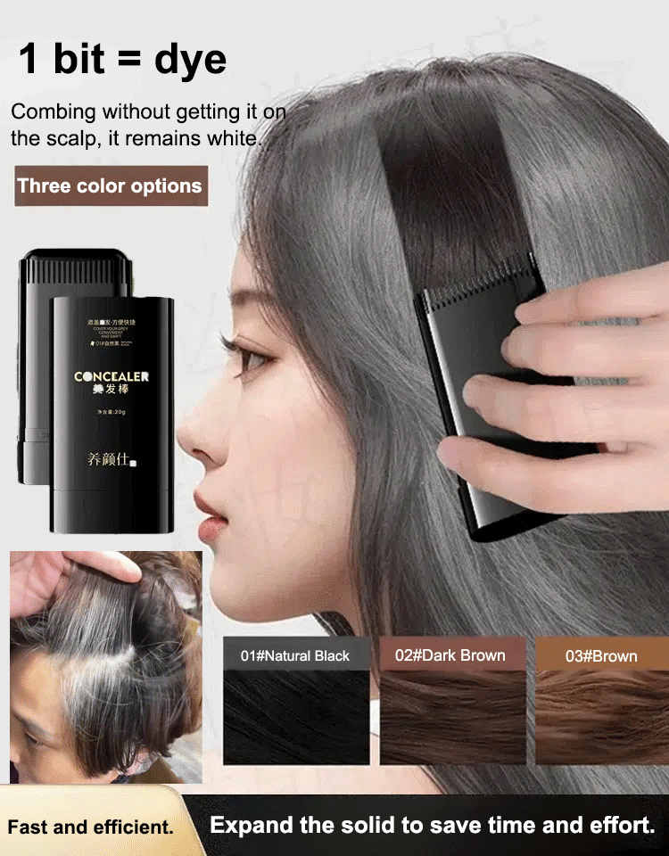 【Waterproof and sweat-proof hair dye stick】I bought one for my mom and now she looks years younger✨ She regrets not buying it sooner🎉