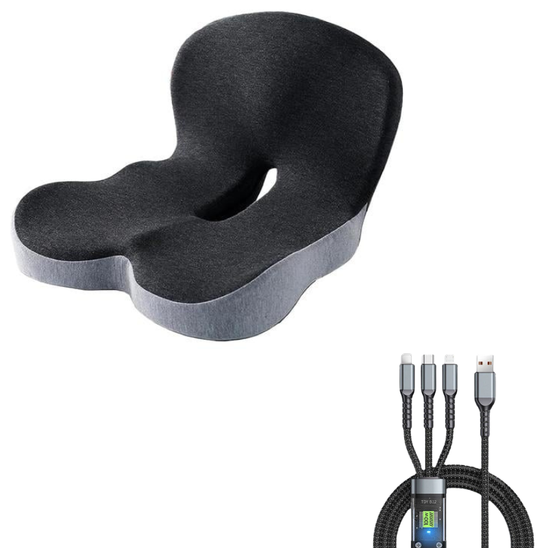 💎 50% OFF! 💎 Non-Slip Memory Foam Seat Cushion – Sciatica Relief, Breathable Mesh & Universal Fit for Car, Office & Wheelchair