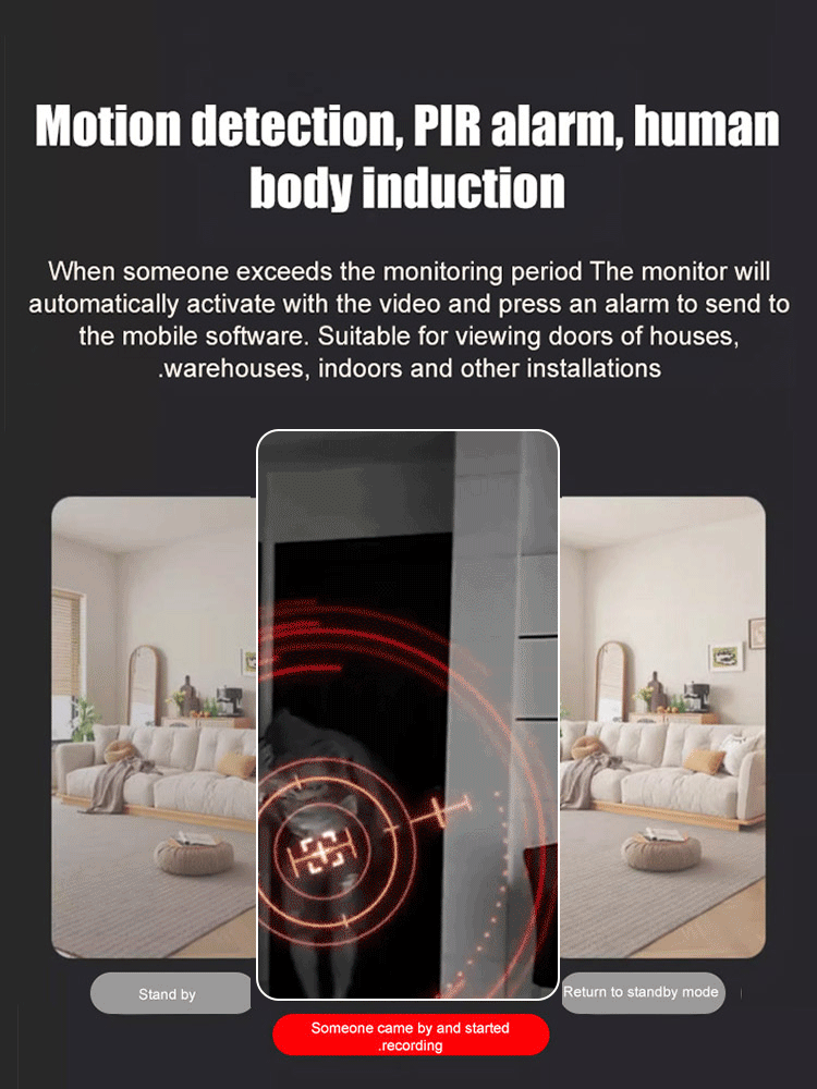 🔥【4K Ultra HD Resolution】Adhesive, installation-free home security camera.