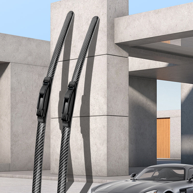Quiet, Boneless Carbon Fiber Windscreen Wipers